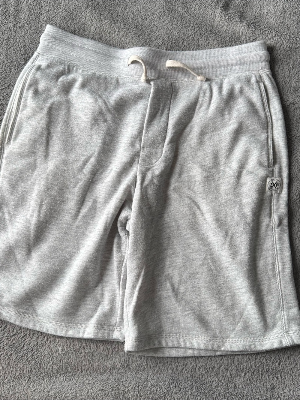 Express Men's Light Gray Drawstring Lounge Shorts
